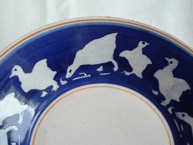 French Pottery dish with a pattern of Ducks French Pottery dish with a pattern of Ducks