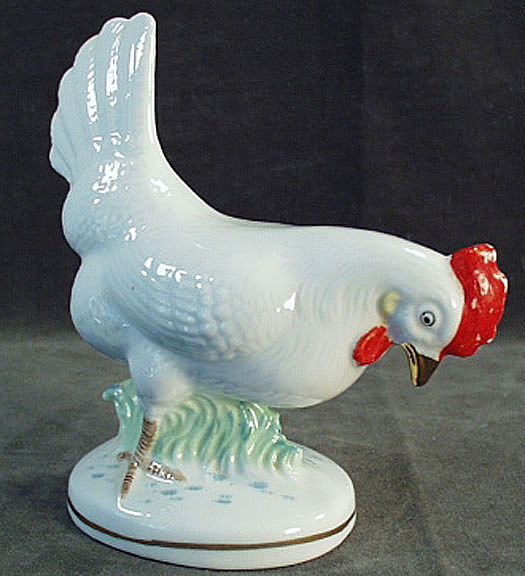 Vintage White Hen Porcelain Figure Vintage White Hen Porcelain Figure