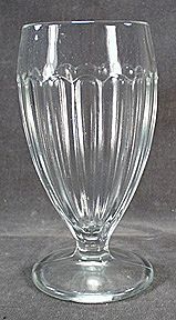 Vintage Soda Fountain Glass, Clear Paneled Design Vintage Soda Fountain Glass, Clear Paneled Design