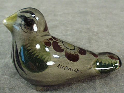Mexican Pottery Bird with Floral Design Mexican Pottery Bird with Floral Design