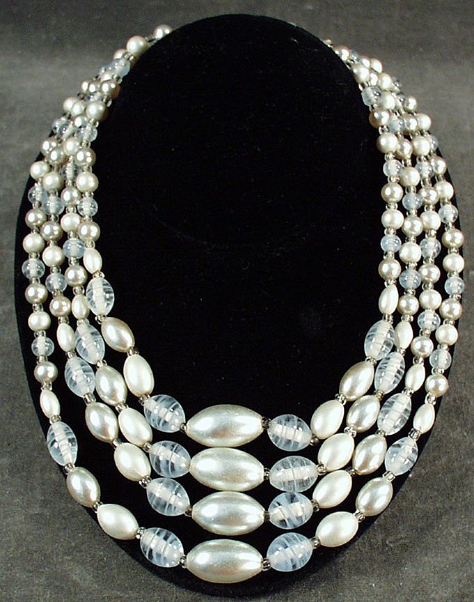 Vintage Multi-Strand Bead Necklace - Very Pretty Vintage Multi-Strand Bead Necklace - Very Pretty