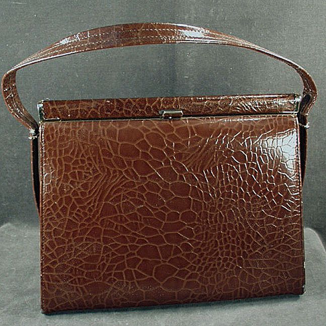 Vintage Hand Simulated Alligator Handbag Vintage Hand Simulated Alligator Handbag