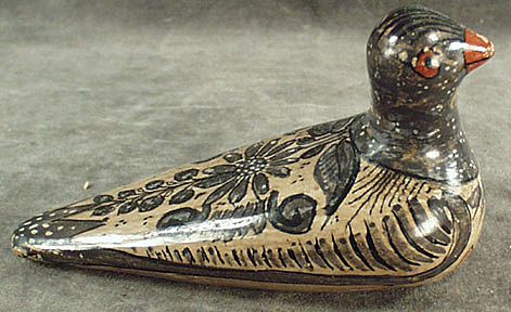 Little Mexican Pottery Bird Figure - Muted Glaze Little Mexican Pottery Bird Figure - Muted Glaze