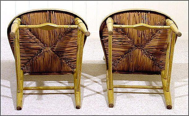 Pair of 'American Fancy' Painted Chairs c. 1800 - 1820 with Acorn Decoration - American Fancy - Americana - Rush Seats Pair of 'American Fancy' Painted Chairs c. 1800 - 1820 with Acorn Decoration - American Fancy - Americana - Rush Seats