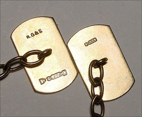 Solid 9K Gold Art Deco Double Sided Cufflinks - Mid Century Look - 1930's British Hallmarks - Cuff Links - Men's Fine Jewelry Solid 9K Gold Art Deco Double Sided Cufflinks - Mid Century Look - 1930's British Hallmarks - Cuff Links - Men's Fine Jewelry