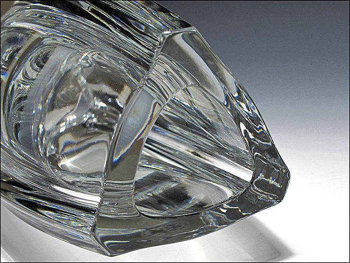 Signed Baccarat Crystal Bouton-D'or Vase Signed Baccarat Crystal Bouton-D'or Vase
