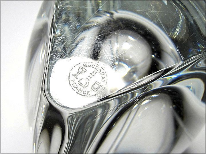 Signed Baccarat Crystal Bouton-D'or Vase Signed Baccarat Crystal Bouton-D'or Vase