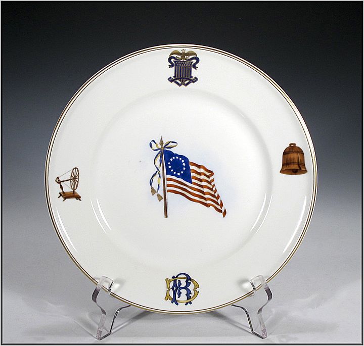 Theodore Haviland "Daughters of the Revolution" American Flag Commemorative Plate - Americana Theodore Haviland "Daughters of the Revolution" American Flag Commemorative Plate - Americana