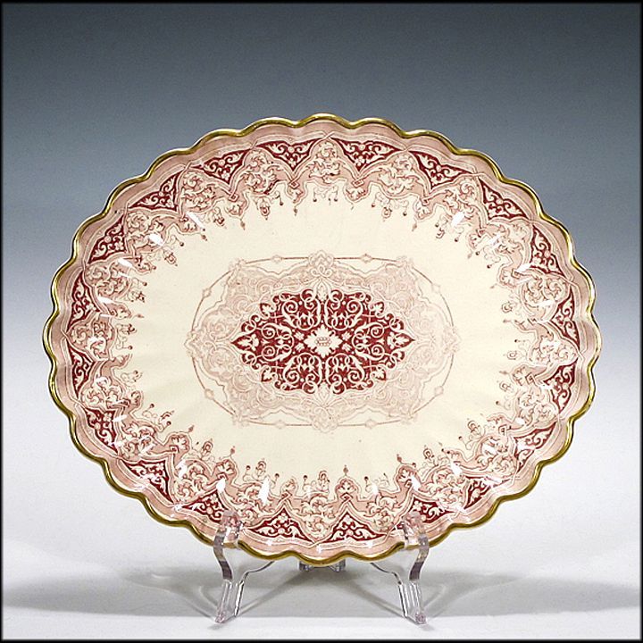 Antique Copeland Red Transferware Platter ( Spode ) 1847 - 1867 - Transfer Ware Antique Copeland Red Transferware Platter ( Spode ) 1847 - 1867 - Transfer Ware