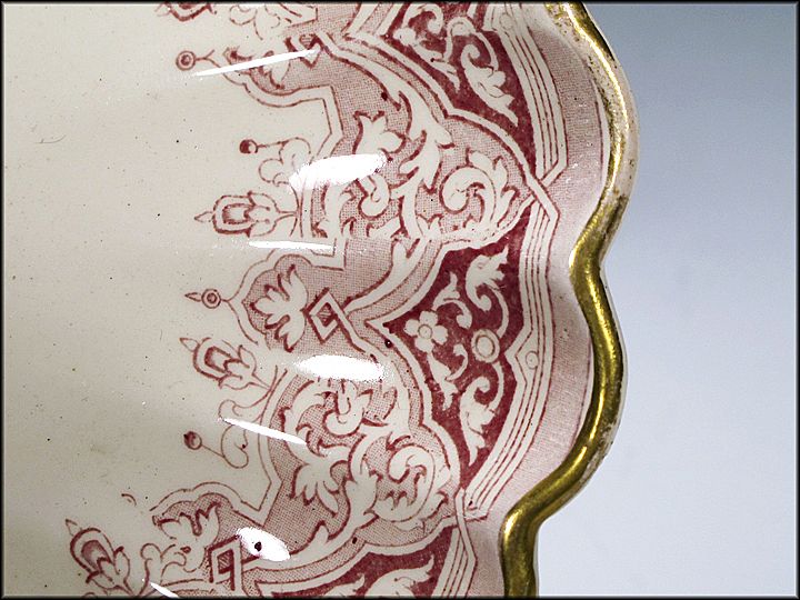 Antique Copeland Red Transferware Platter ( Spode ) 1847 - 1867 - Transfer Ware Antique Copeland Red Transferware Platter ( Spode ) 1847 - 1867 - Transfer Ware