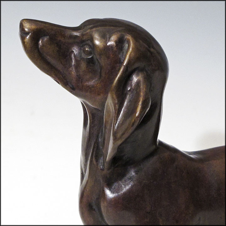 Bronze Dachshund Dog Sculpture Bronze Dachshund Dog Sculpture