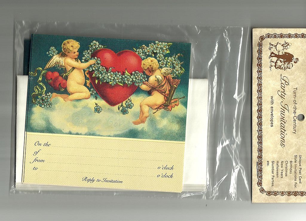 Cupid Invitation Postcard with Envelopes Cupid Invitation Postcard with Envelopes