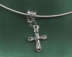 Cross on Stainless Steel Choker Necklace Cross on Stainless Steel Choker Necklace