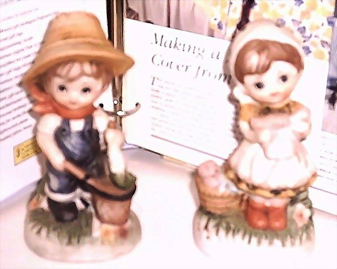 Boy & Girl Ceramic Figures Boy & Girl Ceramic Figures