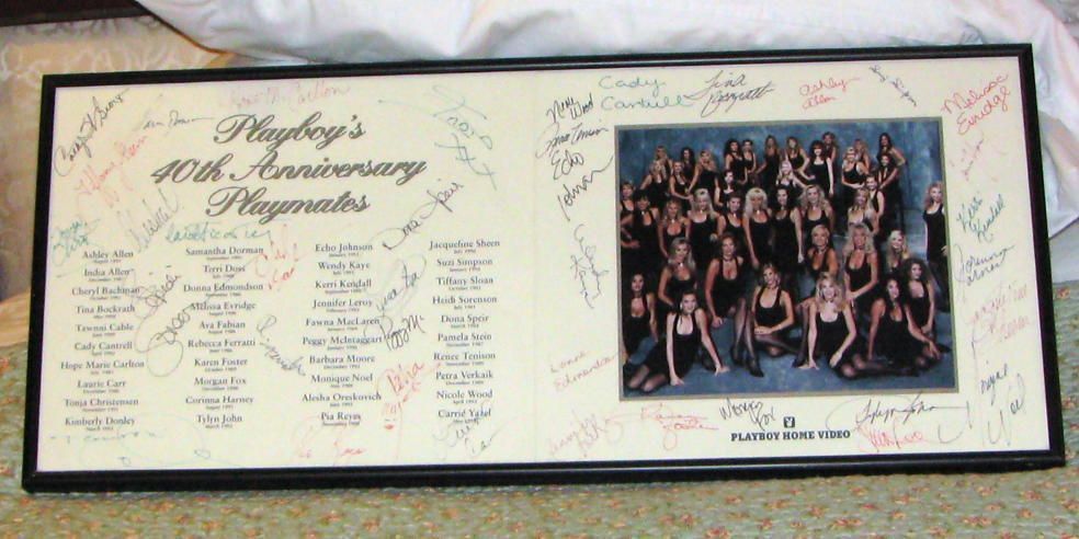 Playboy's 40th Anniversary Platemate's Photo & Autographs Playboy's 40th Anniversary Platemate's Photo & Autographs