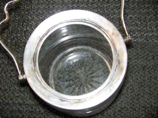 Silverplate & Cut Crystal Biscuit Barrel Silverplate & Cut Crystal Biscuit Barrel