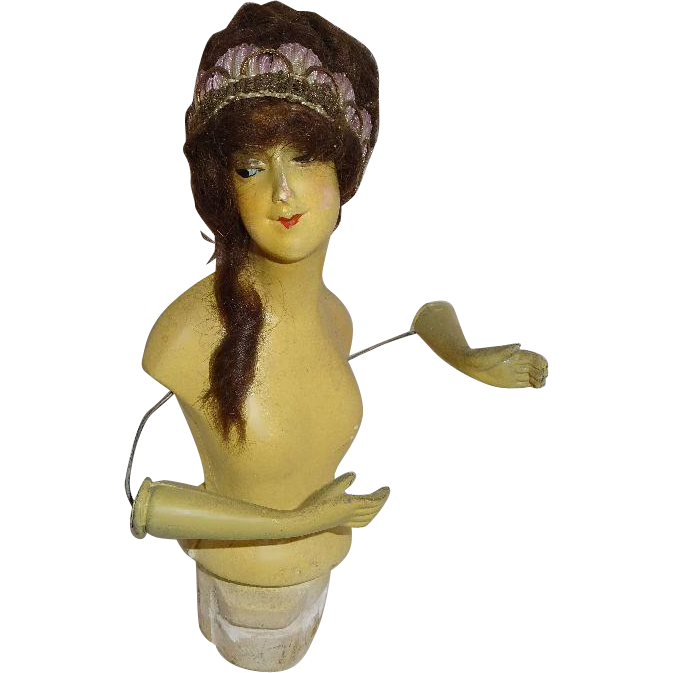 Munzerlite - Composition - Chalk-ware - Half Doll - Lamp - Circa 1920's Munzerlite - Composition - Chalk-ware - Half Doll - Lamp - Circa 1920's
