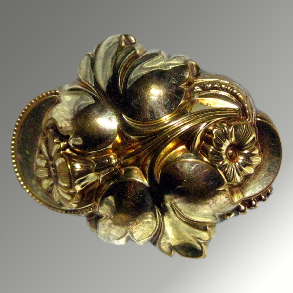 Victorian Stamped Floral Brooch Victorian Stamped Floral Brooch