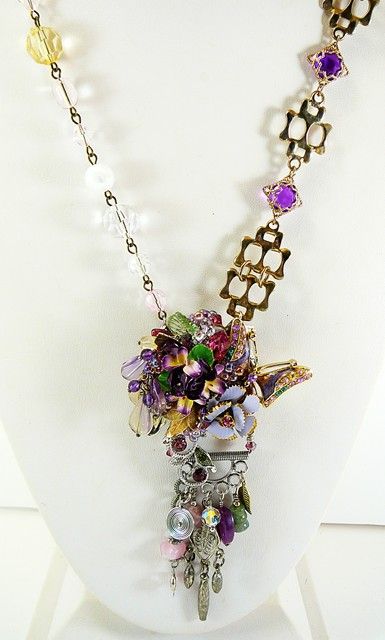 Violet Vision ~ Out of My Mind Collage Necklace Violet Vision ~ Out of My Mind Collage Necklace