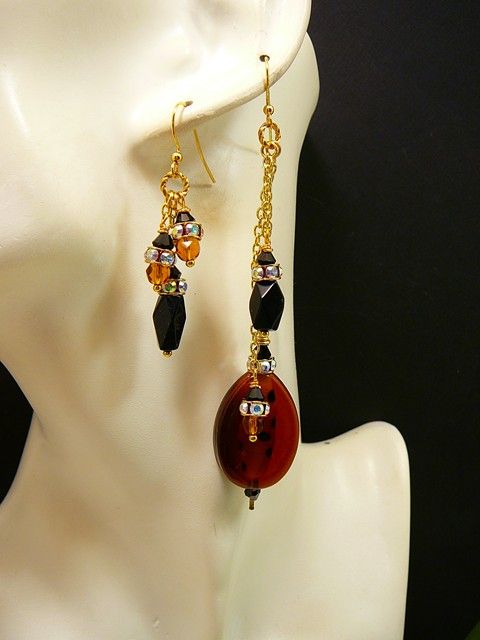 Wild Child Designs ~ Out of My Mind Asymmetrical Earrings Wild Child Designs ~ Out of My Mind Asymmetrical Earrings