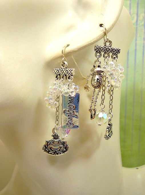 Prince Charming ~ Out of My Mind Asymmetrical Earrings Prince Charming ~ Out of My Mind Asymmetrical Earrings