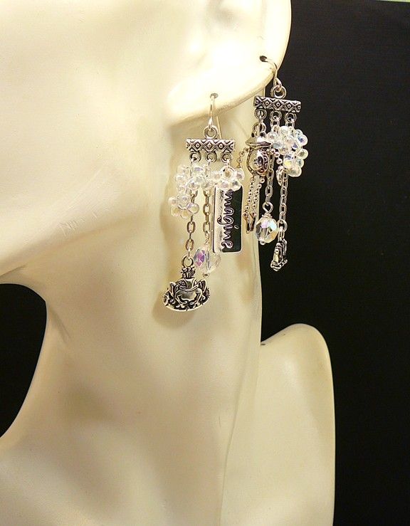 Prince Charming ~ Out of My Mind Asymmetrical Earrings Prince Charming ~ Out of My Mind Asymmetrical Earrings