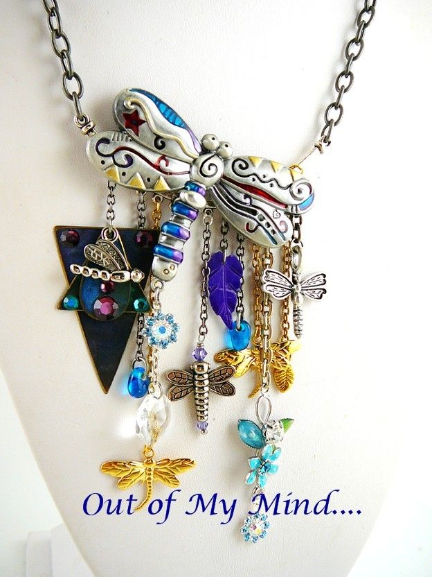 Every Dragonfly ~ Out of My Mind Charm Necklace Every Dragonfly ~ Out of My Mind Charm Necklace