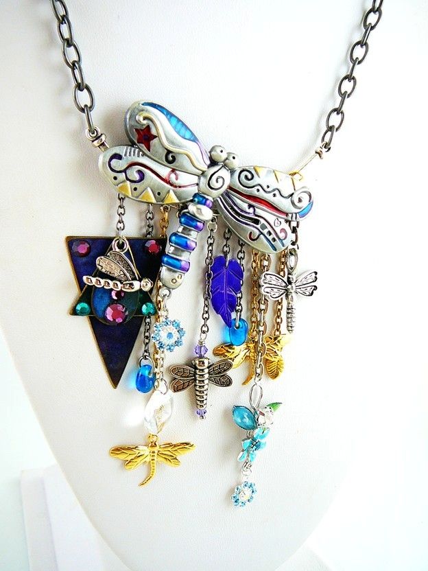 Every Dragonfly ~ Out of My Mind Charm Necklace Every Dragonfly ~ Out of My Mind Charm Necklace