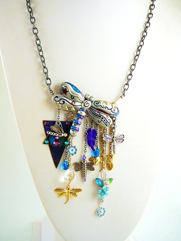 Every Dragonfly ~ Out of My Mind Charm Necklace Every Dragonfly ~ Out of My Mind Charm Necklace