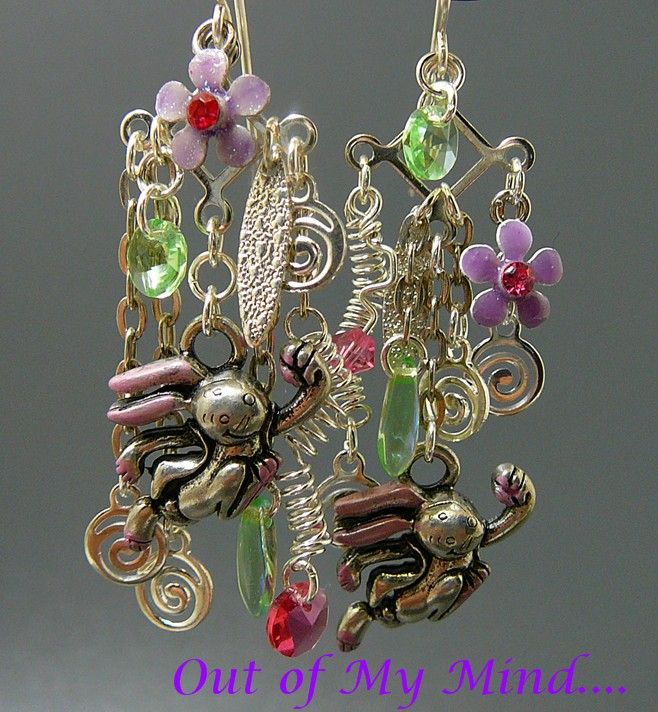 Wild As a March Hare ~ Out of My Mind Asymmetrical Earrings Wild As a March Hare ~ Out of My Mind Asymmetrical Earrings