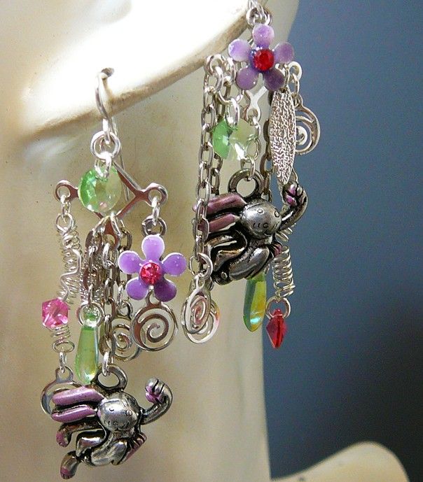 Wild As a March Hare ~ Out of My Mind Asymmetrical Earrings Wild As a March Hare ~ Out of My Mind Asymmetrical Earrings