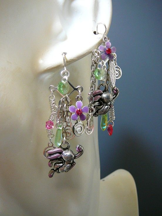 Wild As a March Hare ~ Out of My Mind Asymmetrical Earrings Wild As a March Hare ~ Out of My Mind Asymmetrical Earrings