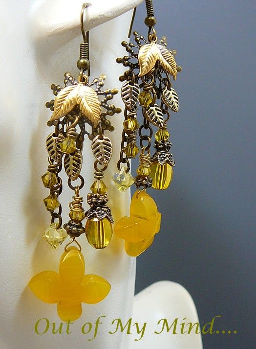 Sunshine Blooms ~ Out of My Mind Earrings Sunshine Blooms ~ Out of My Mind Earrings