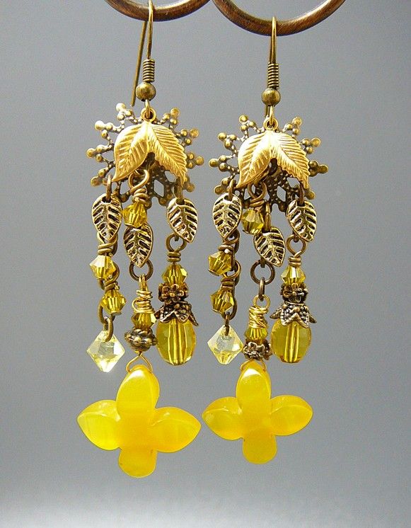 Sunshine Blooms ~ Out of My Mind Earrings Sunshine Blooms ~ Out of My Mind Earrings