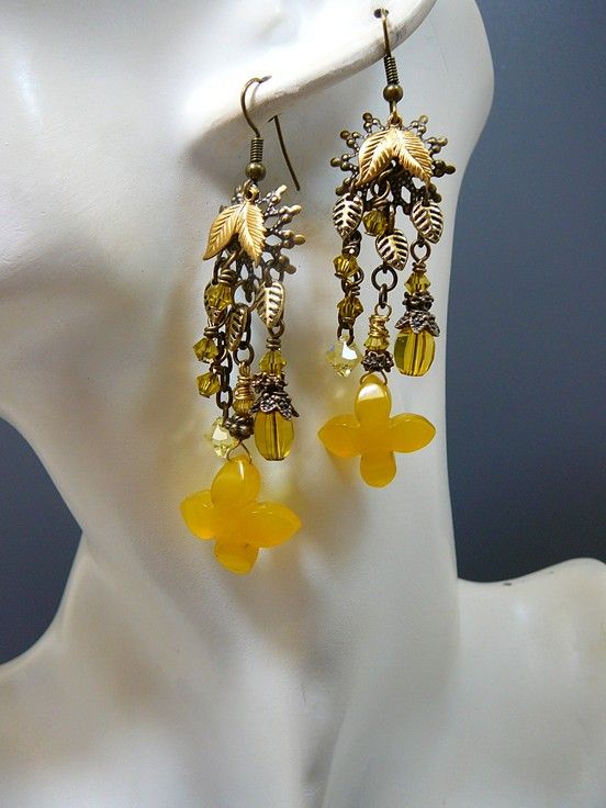 Sunshine Blooms ~ Out of My Mind Earrings Sunshine Blooms ~ Out of My Mind Earrings
