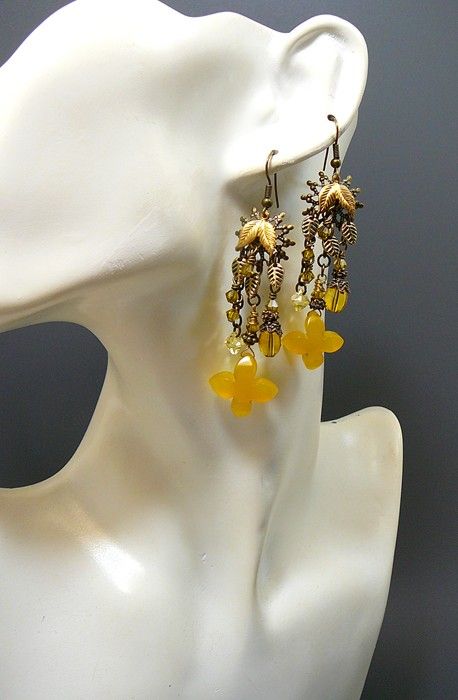 Sunshine Blooms ~ Out of My Mind Earrings Sunshine Blooms ~ Out of My Mind Earrings