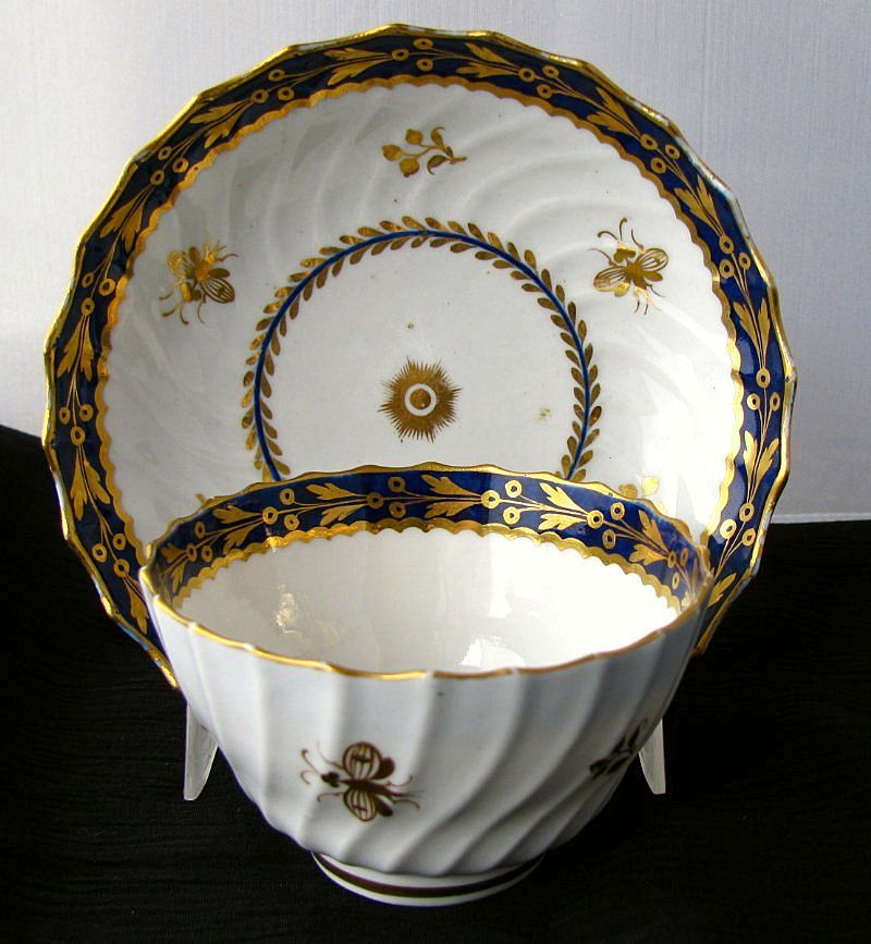Worcester Trio, Tea Bowl, Coffee Cup & Saucer c1783, Flight 18th C Worcester Trio, Tea Bowl, Coffee Cup & Saucer c1783, Flight 18th C
