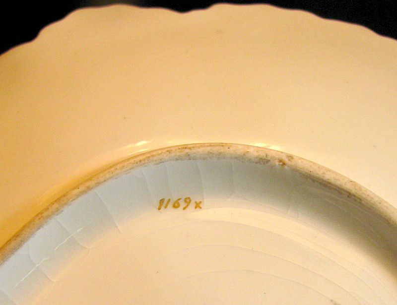 English Dessert Dish, Handpainted Landscape, Antique 19th C Porcelain English Dessert Dish, Handpainted Landscape, Antique 19th C Porcelain