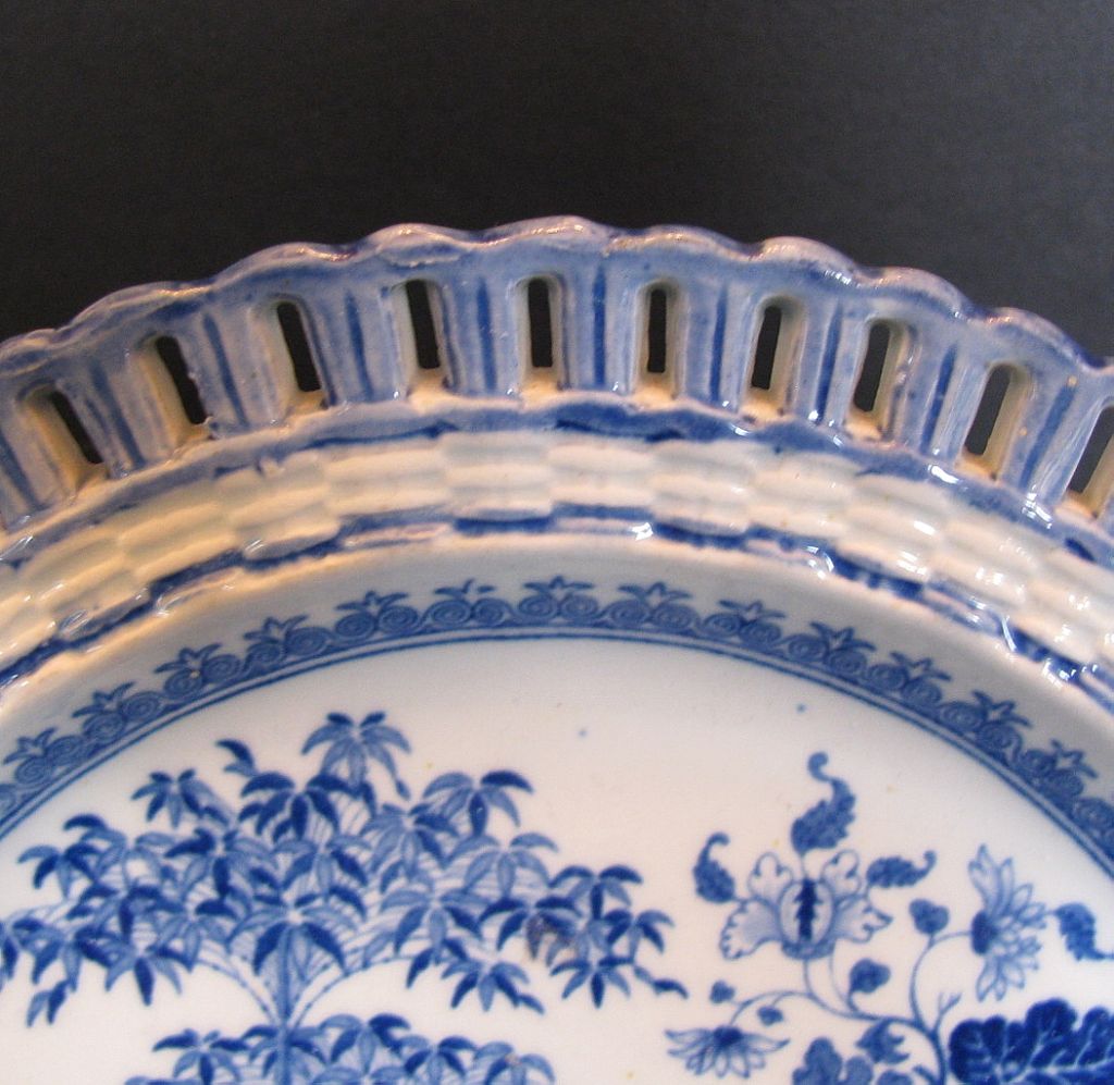 Minton Blue & White Plate, First Period, Bamboo & Flowers, c1820 English Antique Minton Blue & White Plate, First Period, Bamboo & Flowers, c1820 English Antique