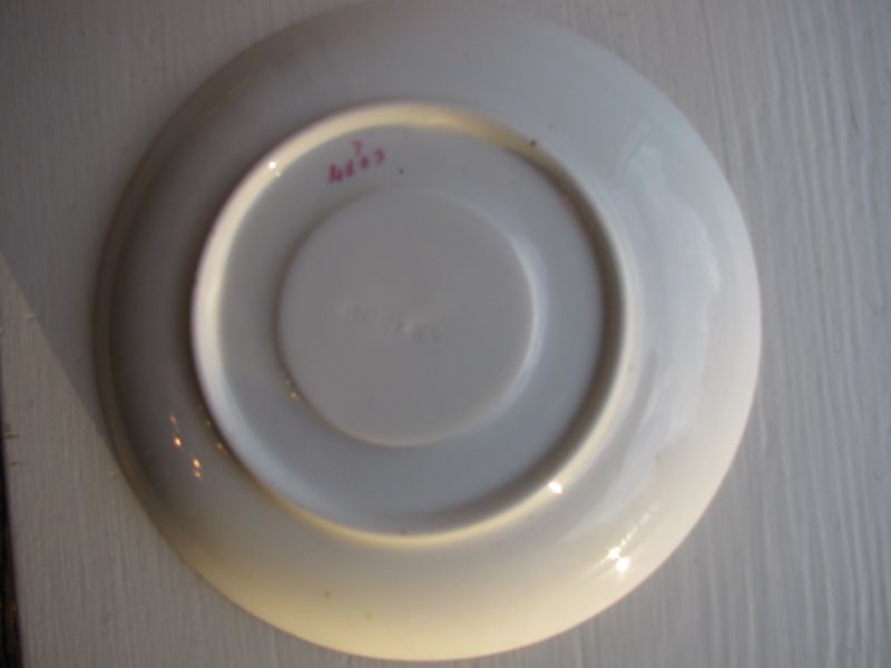 Bodley China Cup & Saucer, Antique 19thC English Staffordshire Bodley China Cup & Saucer, Antique 19thC English Staffordshire