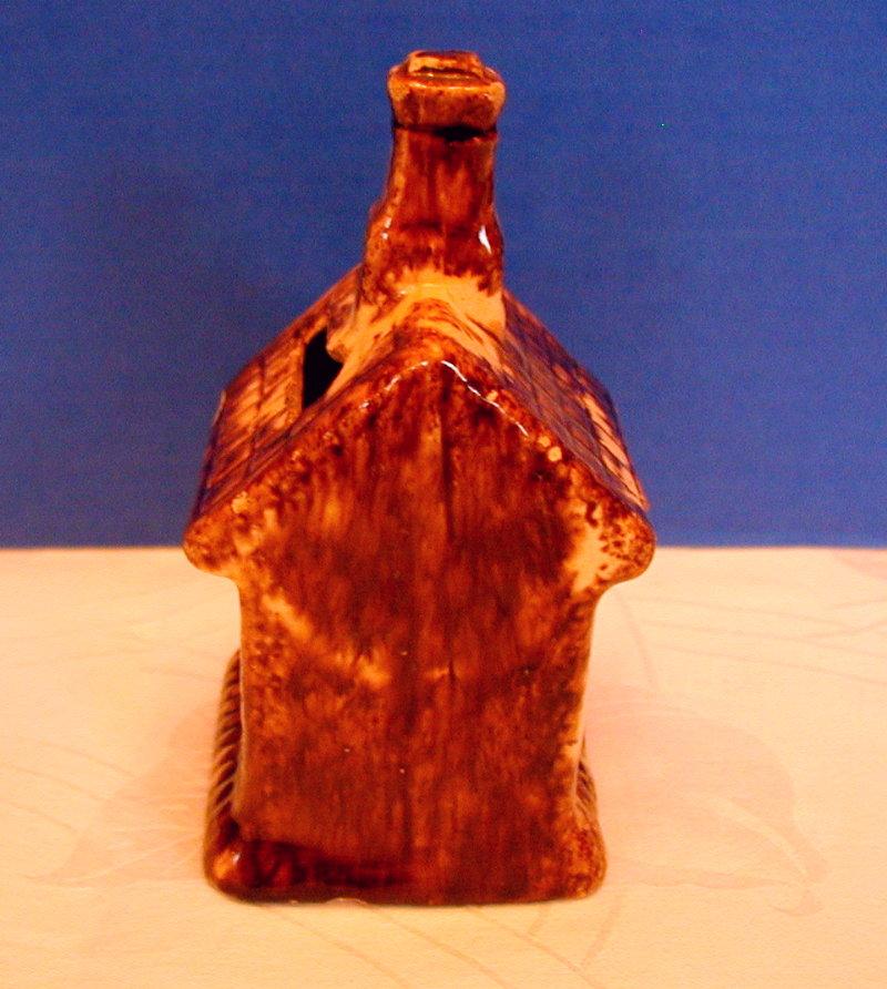 House Form Money Box/Bank, Antique 19th C Pottery, As Is House Form Money Box/Bank, Antique 19th C Pottery, As Is