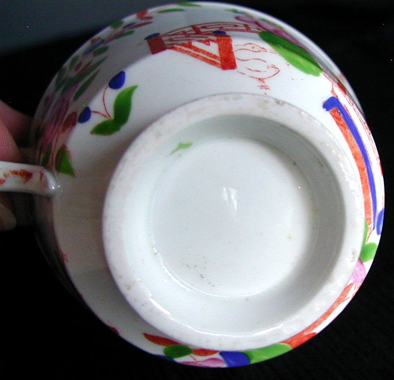 Rathbone Cup & Saucer, "Tea House" Pattern, Antique 19th C English Chinoiserie #1 Rathbone Cup & Saucer, "Tea House" Pattern, Antique 19th C English Chinoiserie #1