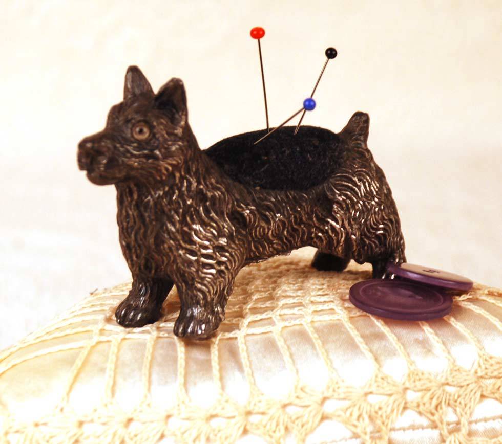 French Figural Pique-épingle/Pin Cushion circa 1865-1880 French Figural Pique-épingle/Pin Cushion circa 1865-1880