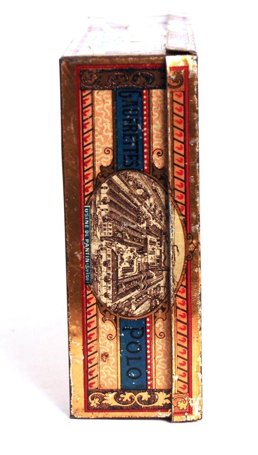 Boîte à gâteaux Polo: French Gaufrette Tin circa 1895-1910 Boîte à gâteaux Polo: French Gaufrette Tin circa 1895-1910