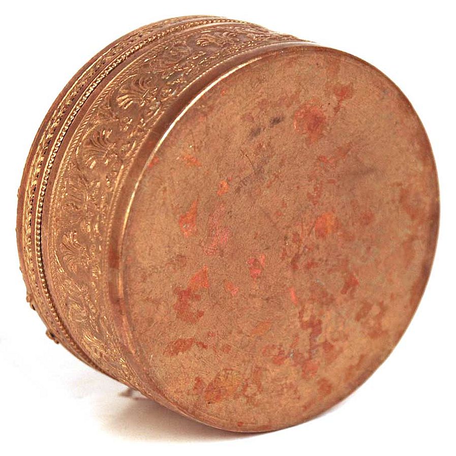 Napoleon III Gilt Dore Trinket Box with Hand-Painted Portrait on Ivory Napoleon III Gilt Dore Trinket Box with Hand-Painted Portrait on Ivory