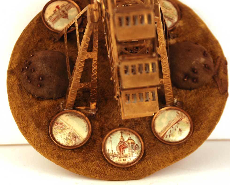 Antique French "Grand Tour" Miniature Grande Roue" (Ferris Wheel) Pique-Aiguilles Antique French "Grand Tour" Miniature Grande Roue" (Ferris Wheel) Pique-Aiguilles