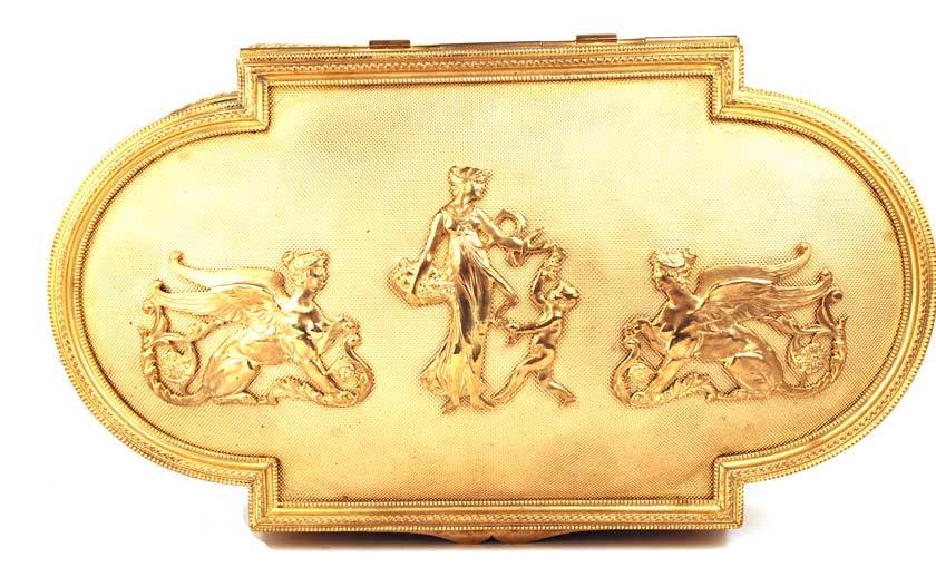 Antique Napoleon III French Bronze Dore (Gilded Bronze) Coffre Antique Napoleon III French Bronze Dore (Gilded Bronze) Coffre