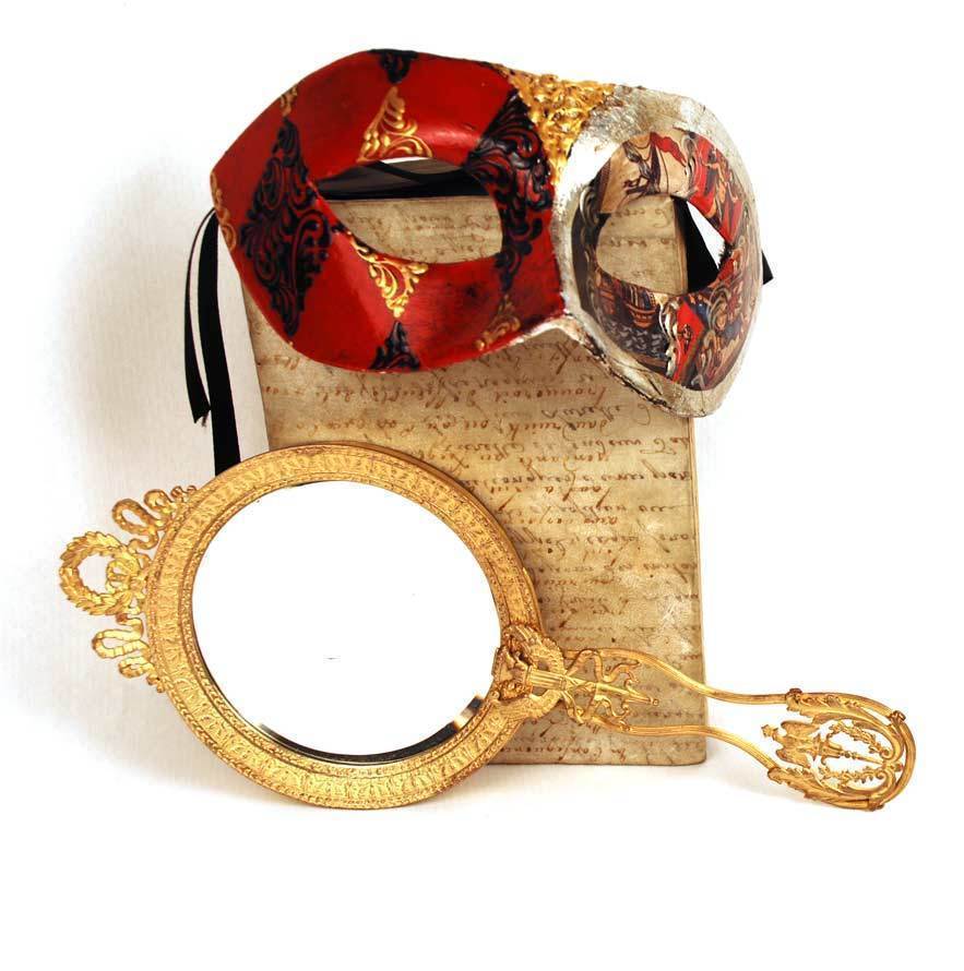 Antique Napoleon III Miroir Bronze Doré a Main (Hand Mirror) Antique Napoleon III Miroir Bronze Doré a Main (Hand Mirror)