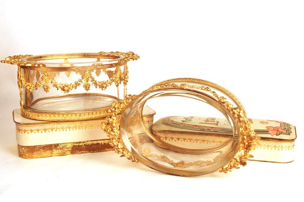Matching Pair of Antique Napoleon III Crystal and Bronze Dore Porte Fleurs Matching Pair of Antique Napoleon III Crystal and Bronze Dore Porte Fleurs