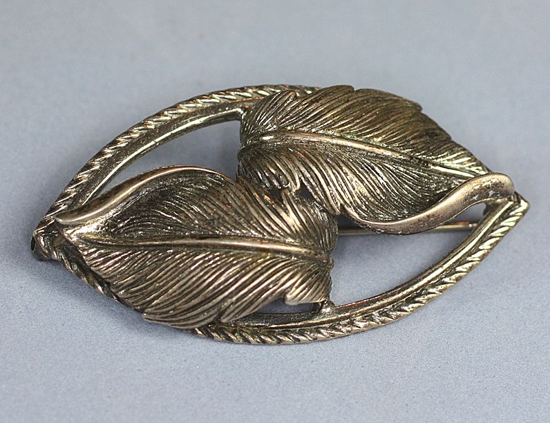 Vintage Sterling Leaf Motif Brooch Danecraft Vintage Sterling Leaf Motif Brooch Danecraft